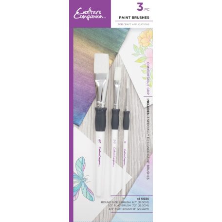 Crafter's Companion Ecset készlet - Paint Brushes Comfortable Grip (3 db)