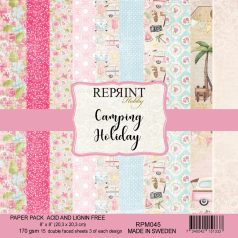   Papírkészlet - 8" (20 cm) - Camping Holiday - Reprint Paper Pack (15 ív)