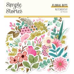   Simple Stories Kivágatok  - Floral Bits & Pieces - Noteworthy (1 csomag)