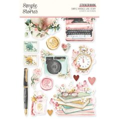   Simple Stories Matrica  - Sticker Book - Simple Vintage Love Story (12 ív)