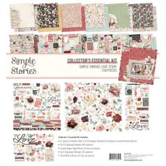   Simple Stories Scrapbook papírkészlet 12" (30 cm) - Collector's Essential Kit - Simple Vintage Love Story (1 csomag)