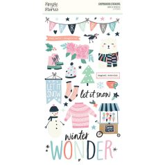   Simple Stories Chipboard matrica  - Chipboard Stickers  - Winter Wonder (1 ív)