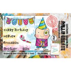   AALL & CREATE Szilikonbélyegző A7 - Boy Birthday - Stamp Set (1 db)