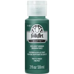   Folkart Akrilfesték - matt - 59 ml - Deep Viridian - Acrylic Matte (1 db)