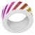 Dekorációs ragasztószalag , Diagonal Rainbow Stripes / Foiled Washi Tape (1 db)