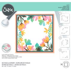   SIZZIX Stencil 666520, Botanical Border / Sizzix Layered Stencil (1 csomag)