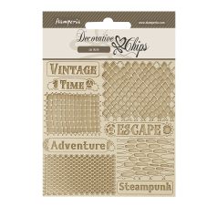   Stamperia Chipboard 14x14 cm - Voyages Fantastiques - NetsDecorative Chips (1 ív)