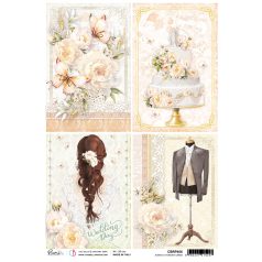   Ciao Bella Rizspapír A4 - Always & Forever - Always and Forever cards - Rice Paper (1 ív)