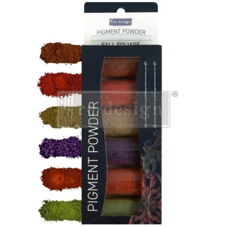 Redesign with Prima Pigmentpor készlet - Fall Foliage - Decor Pigment Powder (6 db)