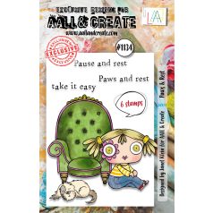   AALL & CREATE Szilikonbélyegző A7 - Paws & Rest - Stamp Set (1 db)