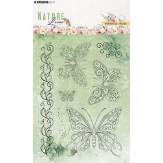   Studio Light Szilikonbélyegző - Butterfly swirls - Clear Stamps (1 csomag)