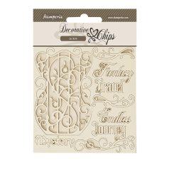   Stamperia Chipboard 14x14 cm - Sir Vagabond in Fantasy World - Fantasy TravelDecorative Chips (1 ív)