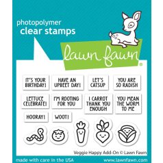   Lawn Fawn Szilikonbélyegző LF3342 - veggie happy add-on - Clear Stamps (1 csomag)