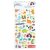 American Crafts Pebbles Cool Boy Pufi matrica Silver Foil Stickers Puffy Icons (1 csomag)