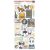 American Crafts Cedar House Matrica 6"x12"  Stickers Icons (1 csomag)