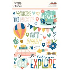 Simple Stories Pack Your Matrica Rub-Ons 2 ív