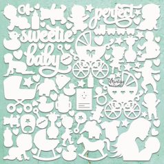   Mintay Papers Chipboard 12" (30 cm) - Decor - Little Baby - Chippies (1 ív)