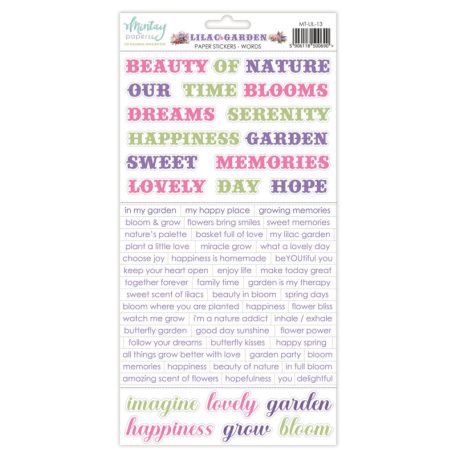 Mintay Papers Lilac Garden Matrica Paper Stickers Words  1 csomag