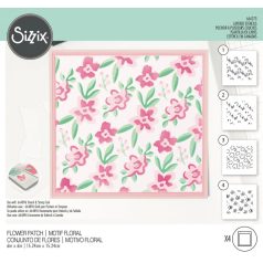 Sizzix Flower Patch Stencil  Layered Stencil (4 db)