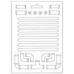   Stamperia Öntőforma A5 - Lady Vagabond - Pipes Soft Mould (1 db)