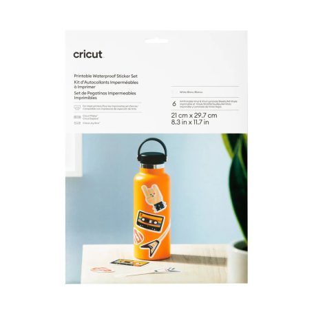 Cricut Nyomtatható vízálló matrica készlet A4Fehér - White - Printable Waterproof Sticker Set A4 (6 ív)