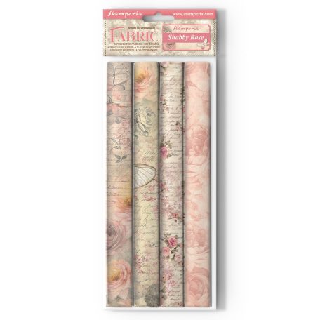 Stamperia Shabby Rose Textíl lapok 12" (30 cm)  Fabric Sheets (1 csomag)