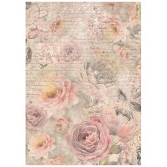   Stamperia Shabby Rose Rizspapír A4 Patterns Rice Paper (1 ív)