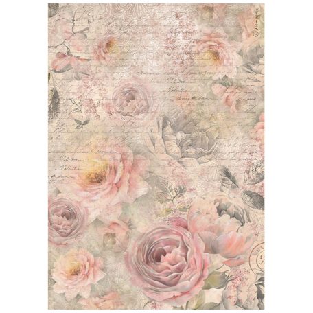 Stamperia Shabby Rose Rizspapír A4 Patterns Rice Paper (1 ív)