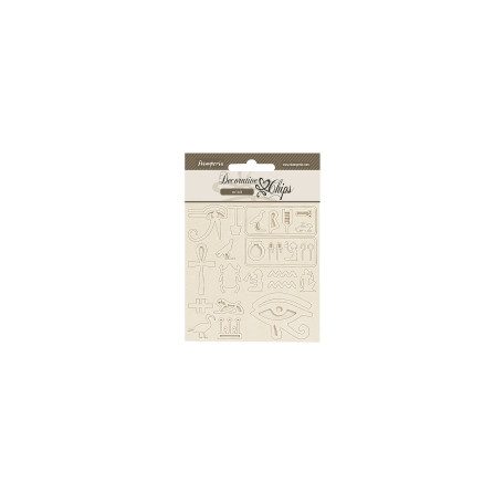 Stamperia Fortune Chipboard 14x14 cm Egypt Decorative Chips (1 ív)