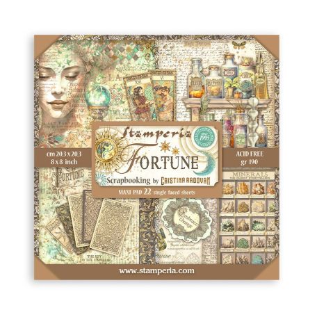 Stamperia Fortune Papírkészlet 8" (20 cm)  Maxi Paper Pack (22 ív)