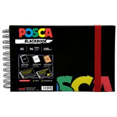 UNI POSCA BLACKBOOK Vázlatfüzet A5 (48 lap)