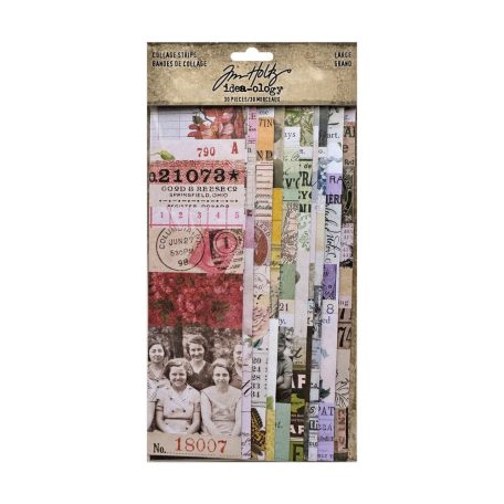 Tim Holtz Collage Strips Large Díszítőelem Idea-ology (1 csomag)