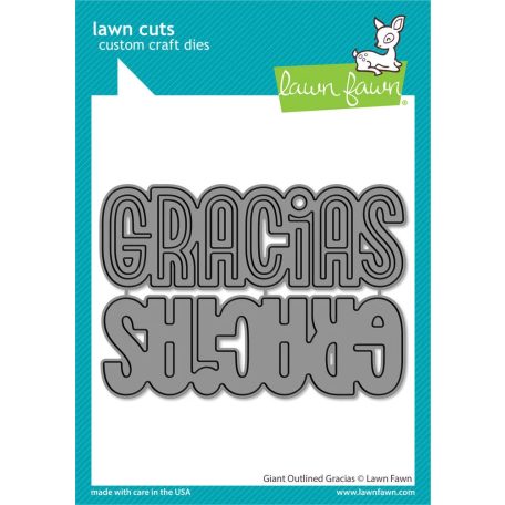 Lawn Fawn Giant Outlined Gracias Vágósablon LF3448 Lawn Cuts (1 csomag)