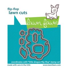   Lawn Fawn Little Dragon Flip Flop Vágósablon LF3428 Lawn Cuts (1 csomag)