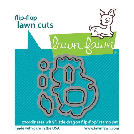 Lawn Fawn Little Dragon Flip Flop Vágósablon LF3428 Lawn Cuts (1 csomag)