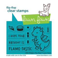   Lawn Fawn Little Dragon Flip Flop Szilikonbélyegző LF3427 Clear Stamps (1 csomag)