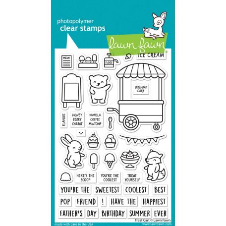 Lawn Fawn Treat Cart Szilikonbélyegző LF3408 Clear Stamps (1 csomag)