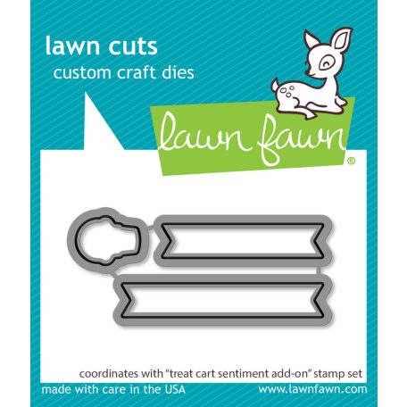 Lawn Fawn Treat Cart Sentiment Add-on Vágósablon LF3414 Lawn Cuts (1 csomag)