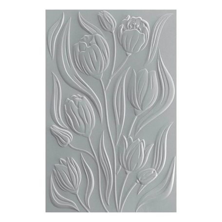 Spellbinders Domborító mappa - Twirling Tulips - 3D Embossing Folder (1 db)