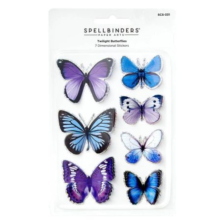 Spellbinders Twilight 3D Pillangó matrica Butterflies Stickers (7 db)