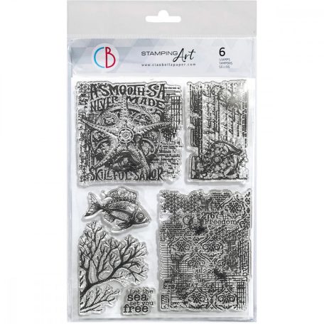 Ciao Bella Coral Reef Szilikonbélyegző 6"x8" submersible secrets Clear Stamp Set (1 csomag)