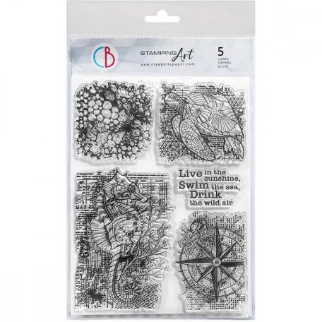 Ciao Bella Coral Reef Szilikonbélyegző 6"x8" mechanical marine Clear Stamp Set (1 csomag)