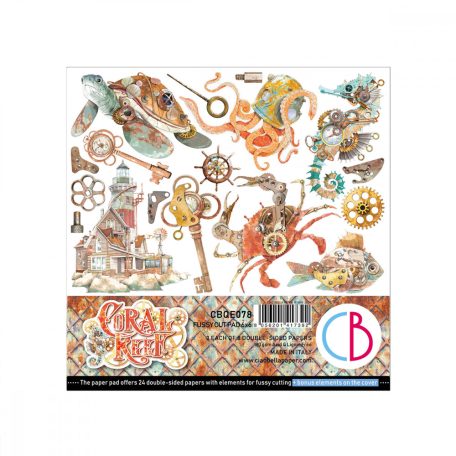 Ciao Bella Coral Reef Kivágóív készlet 6" (15 cm) Fussy Cut Pad (24 ív)