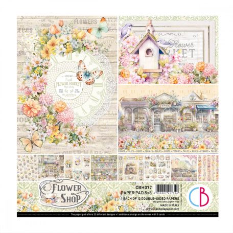 Ciao Bella Flower Shop Scrapbook papírkészlet 8" (20 cm) Paper Pad (12 ív)