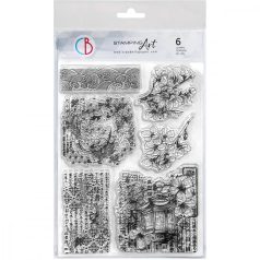   Ciao Bella Land of the Rising Sun Szilikonbélyegző 6"x8" sakura blossomr Clear Stamp Set (1 csomag)