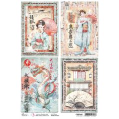   Ciao Bella Land of the Rising Sun Rizspapír A4 japan cards Rice Paper (1 ív)