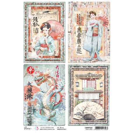 Ciao Bella Land of the Rising Sun Rizspapír A4 japan cards Rice Paper (1 ív)