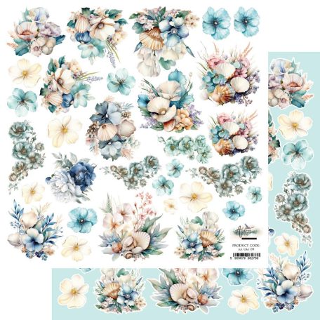 Alchemy of Art Kivágóív 12" (30 cm) - Underwater World - Flowers - Art Alchemy Double-sided paper (1 ív)