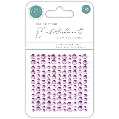 Craft Consortium Lilac Öntapadós díszítőelem készlet Adhesive Dew Drops (1 csomag)