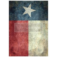   Re-Design with Prima Decoupage Fiber Texas Flag Decoupage papír A1 (1 db)